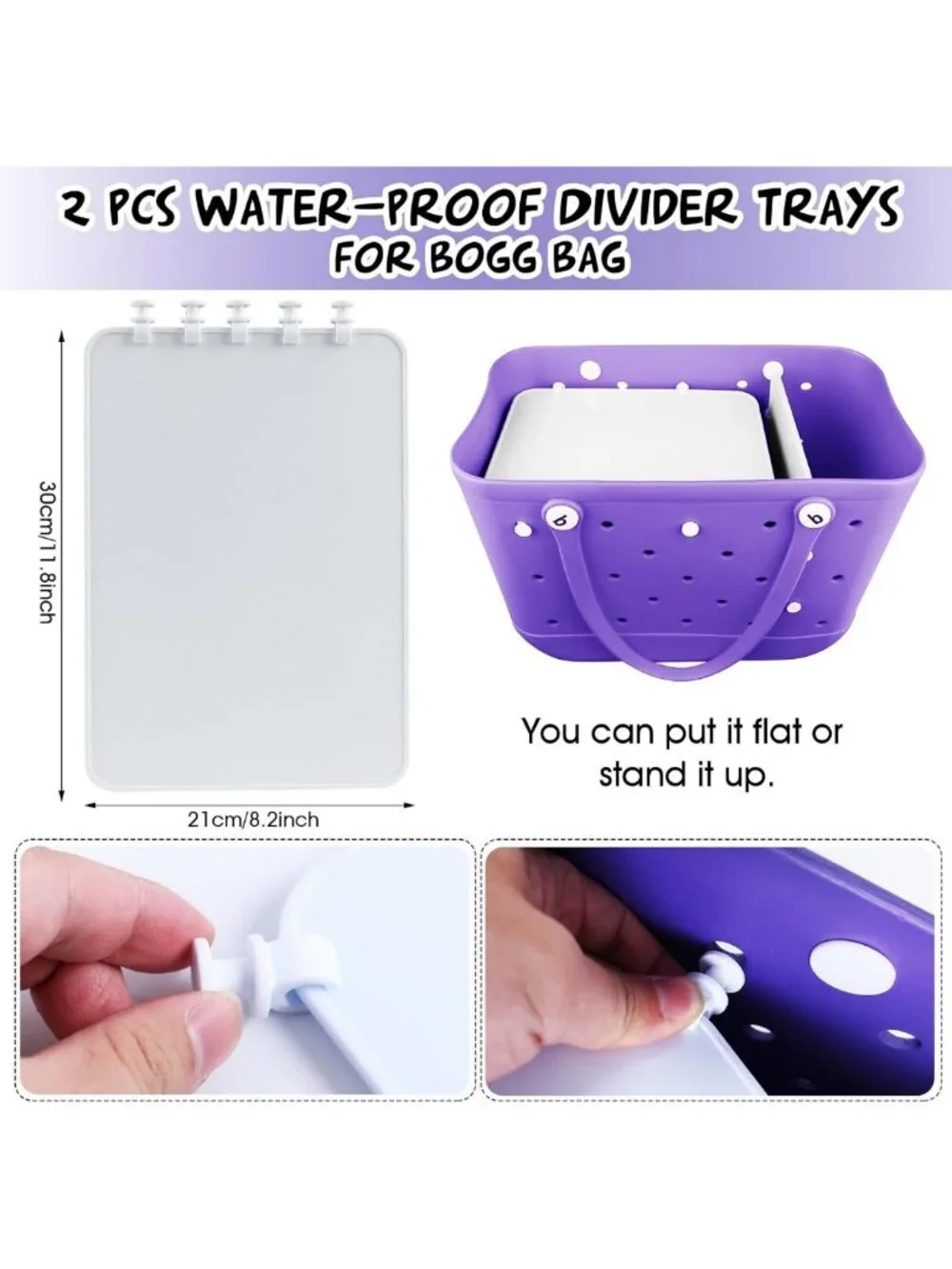16 PCS Beach Bag Accessories Set - Hooks, Key Chain Holder, Divider Tray & More